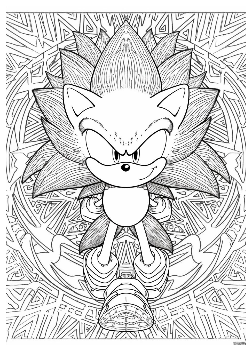 Shadow Sonic Coloring Pages-3