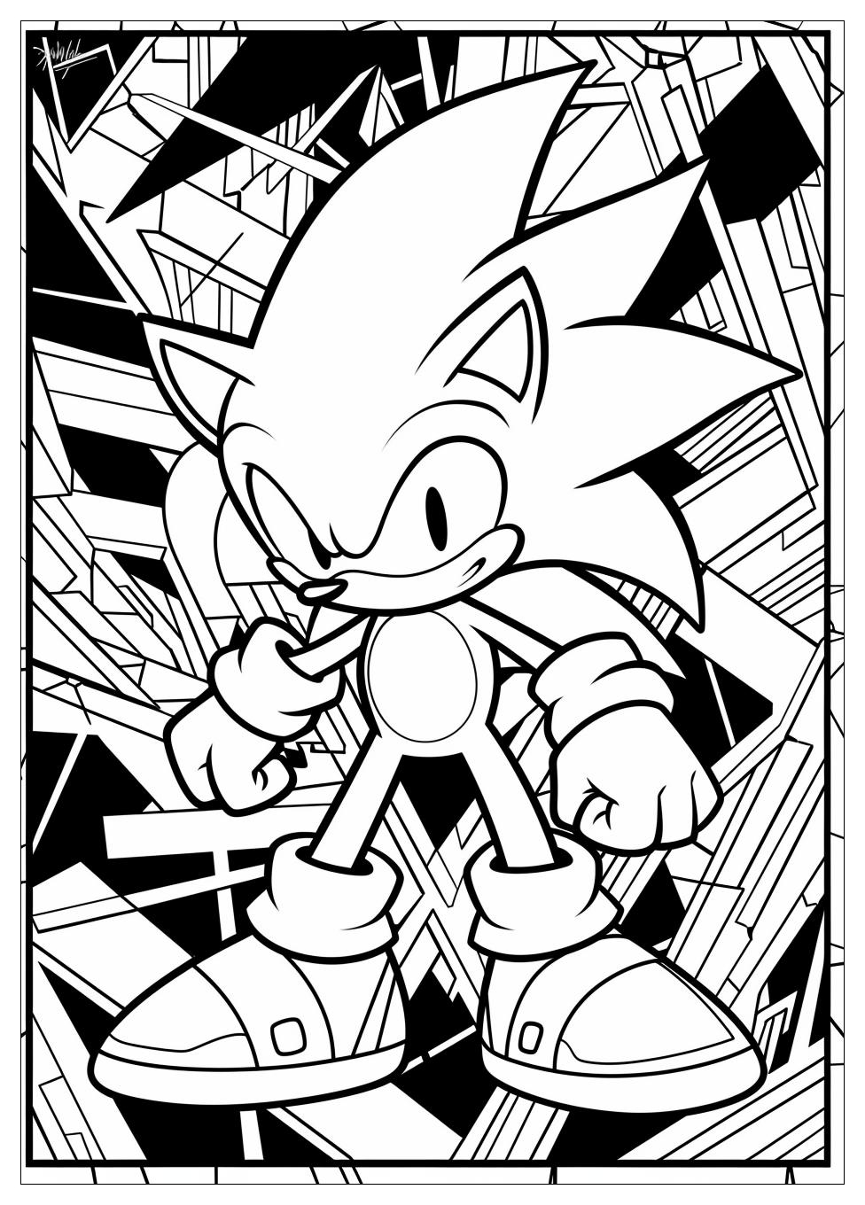 Shadow Sonic Coloring Pages-4