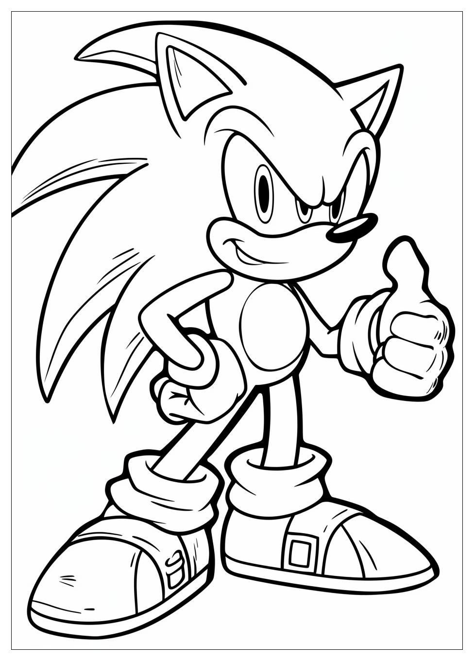 Shadow Sonic Coloring Pages-6