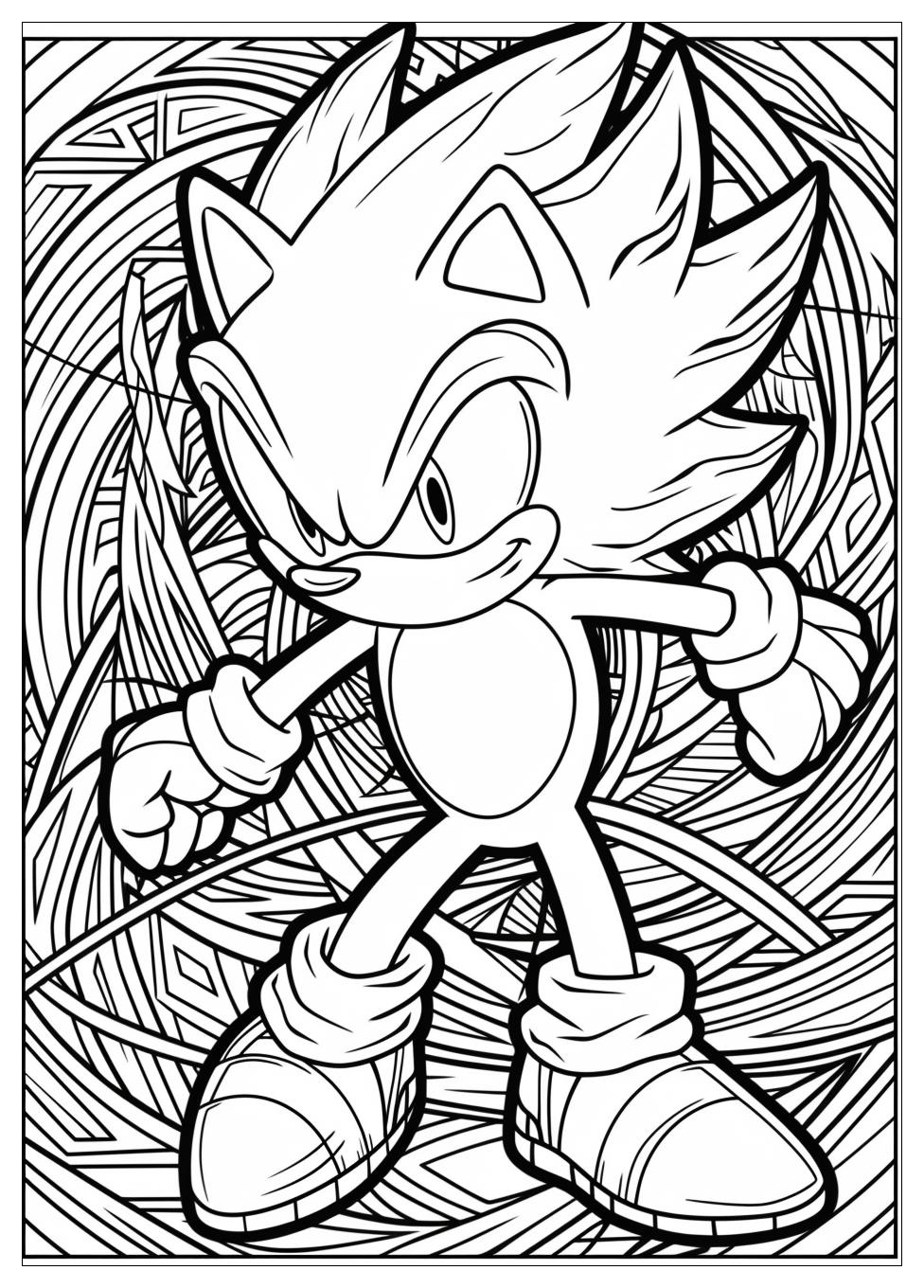 Shadow Sonic Coloring Pages-8