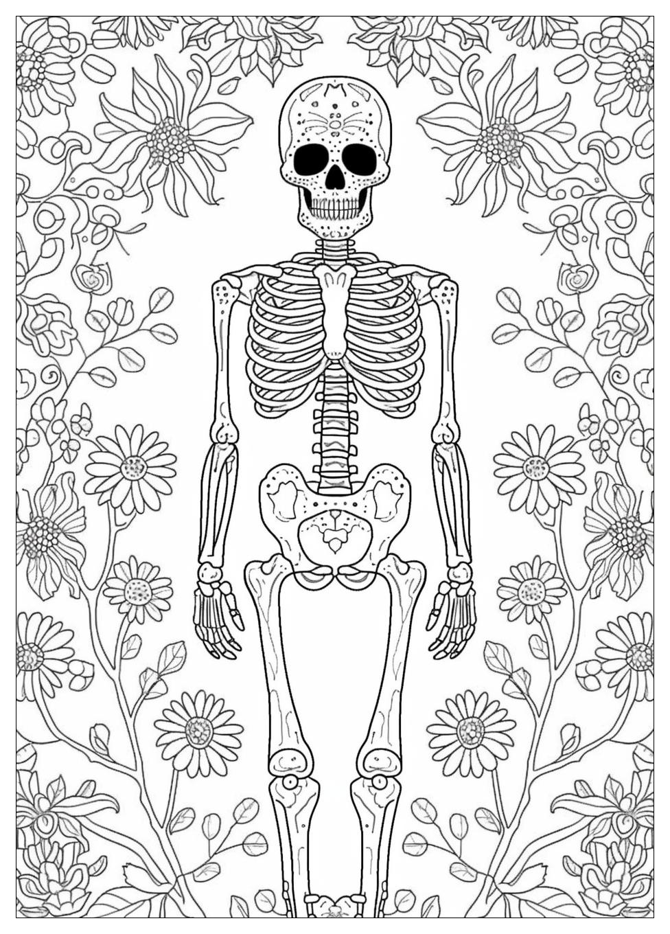 Skeleton Coloring Pages-12