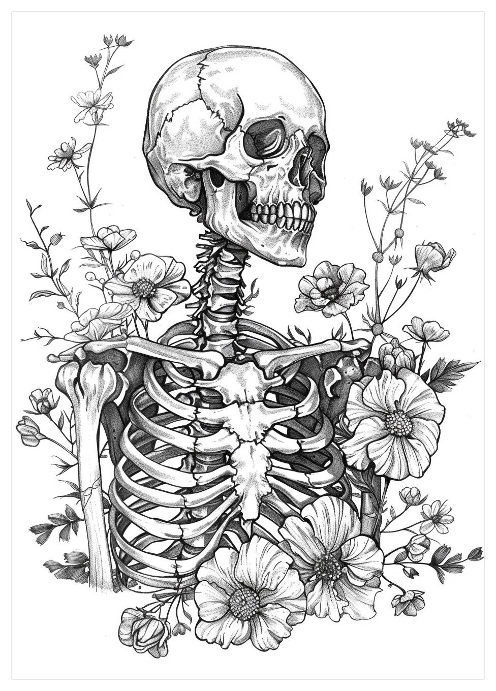 Skeleton Coloring Pages-19