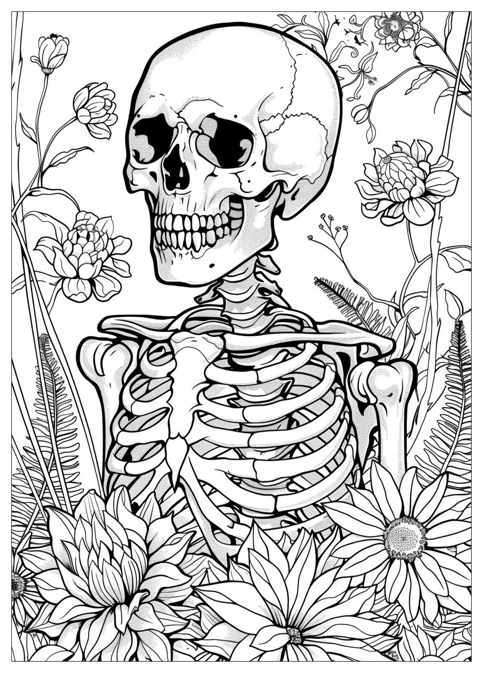 Skeleton Coloring Pages-7