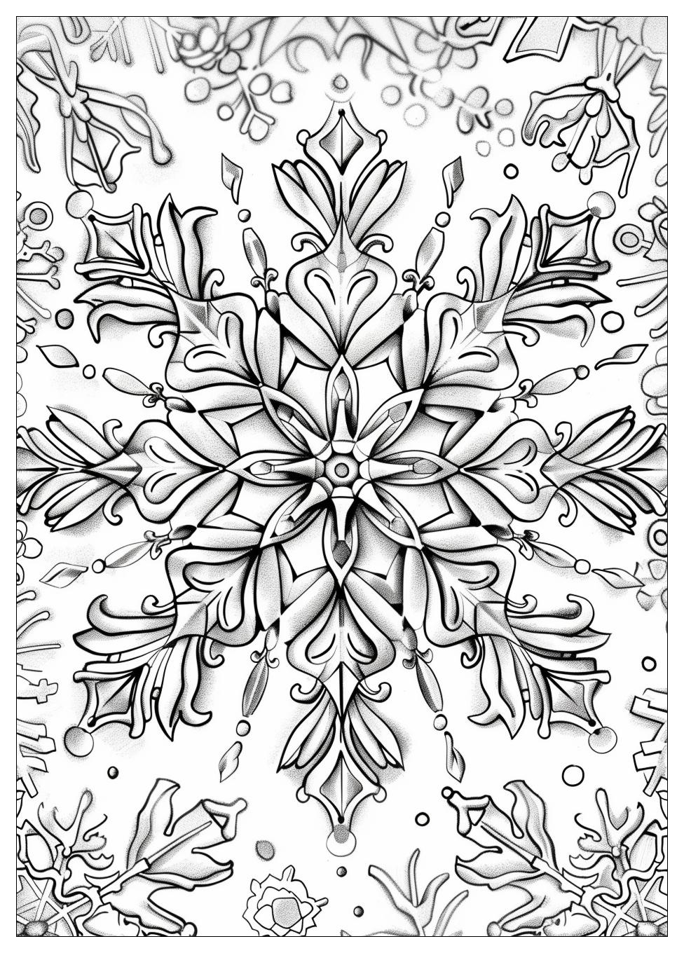 Snowflake Coloring Pages-14