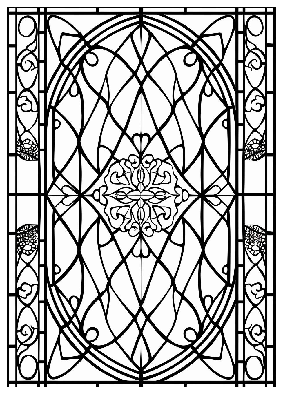 Stained Glass Coloring Pages-1