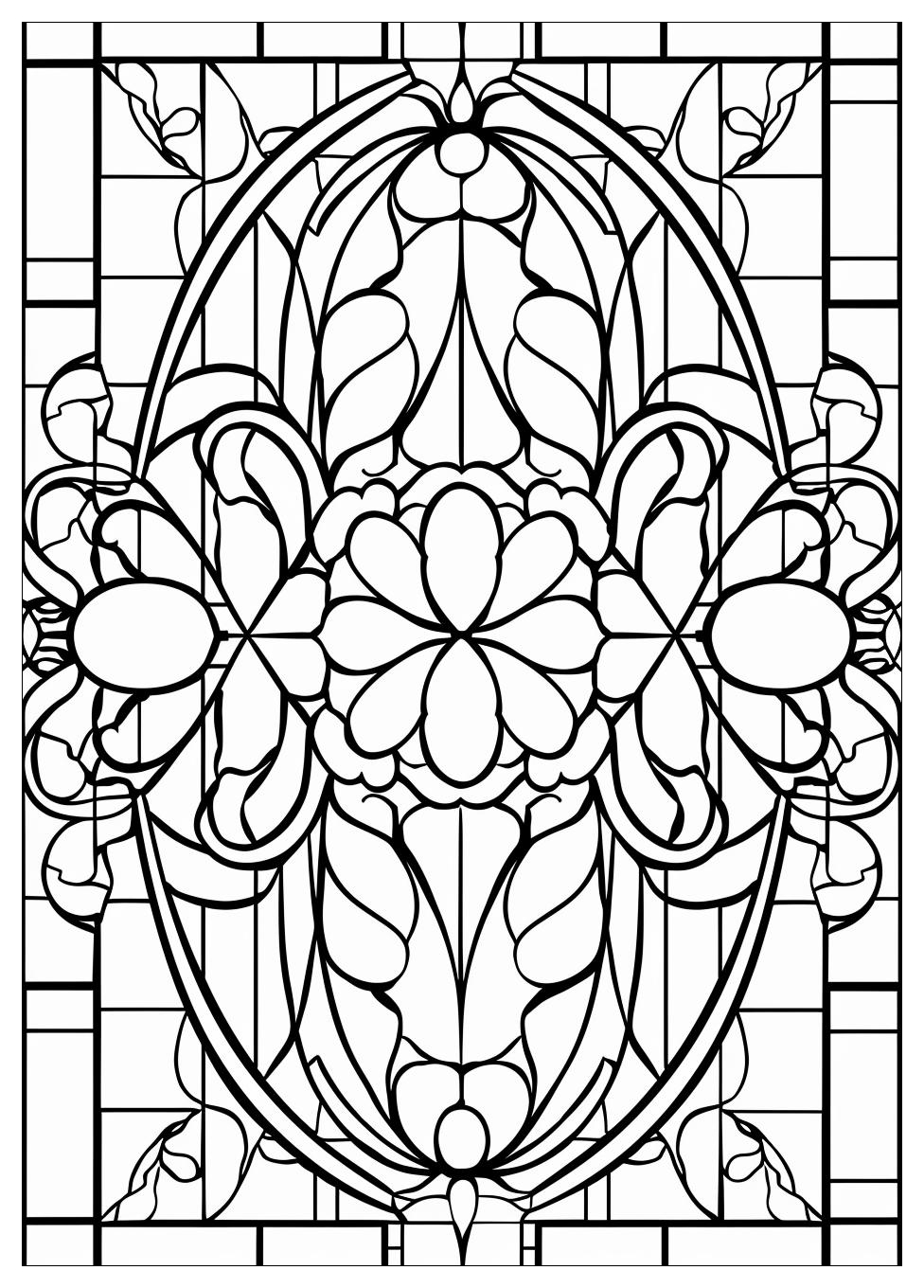 Stained Glass Coloring Pages-18