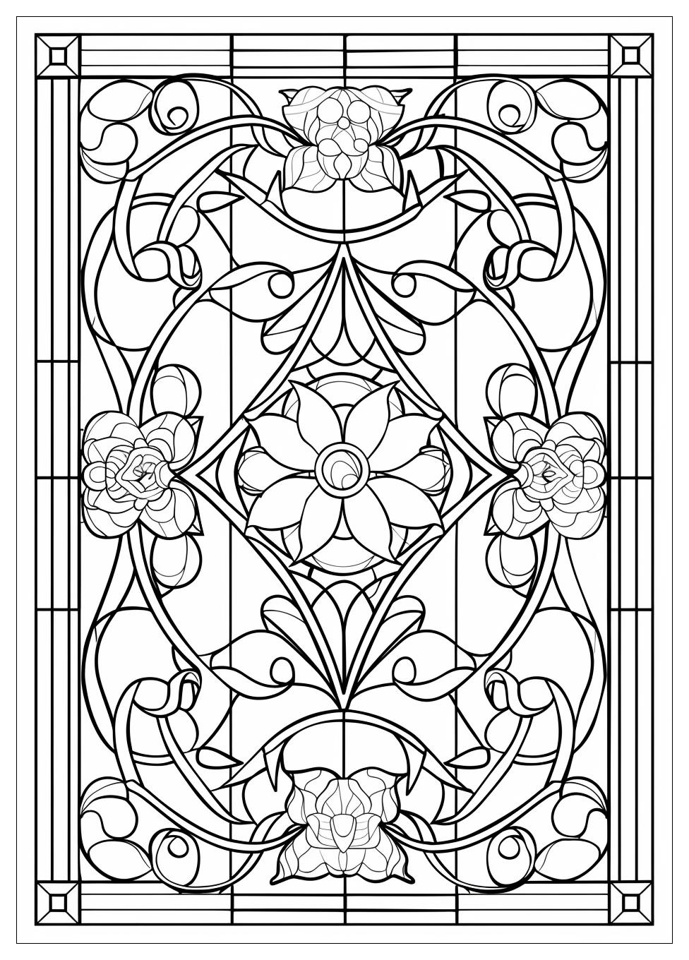 Stained Glass Coloring Pages-19