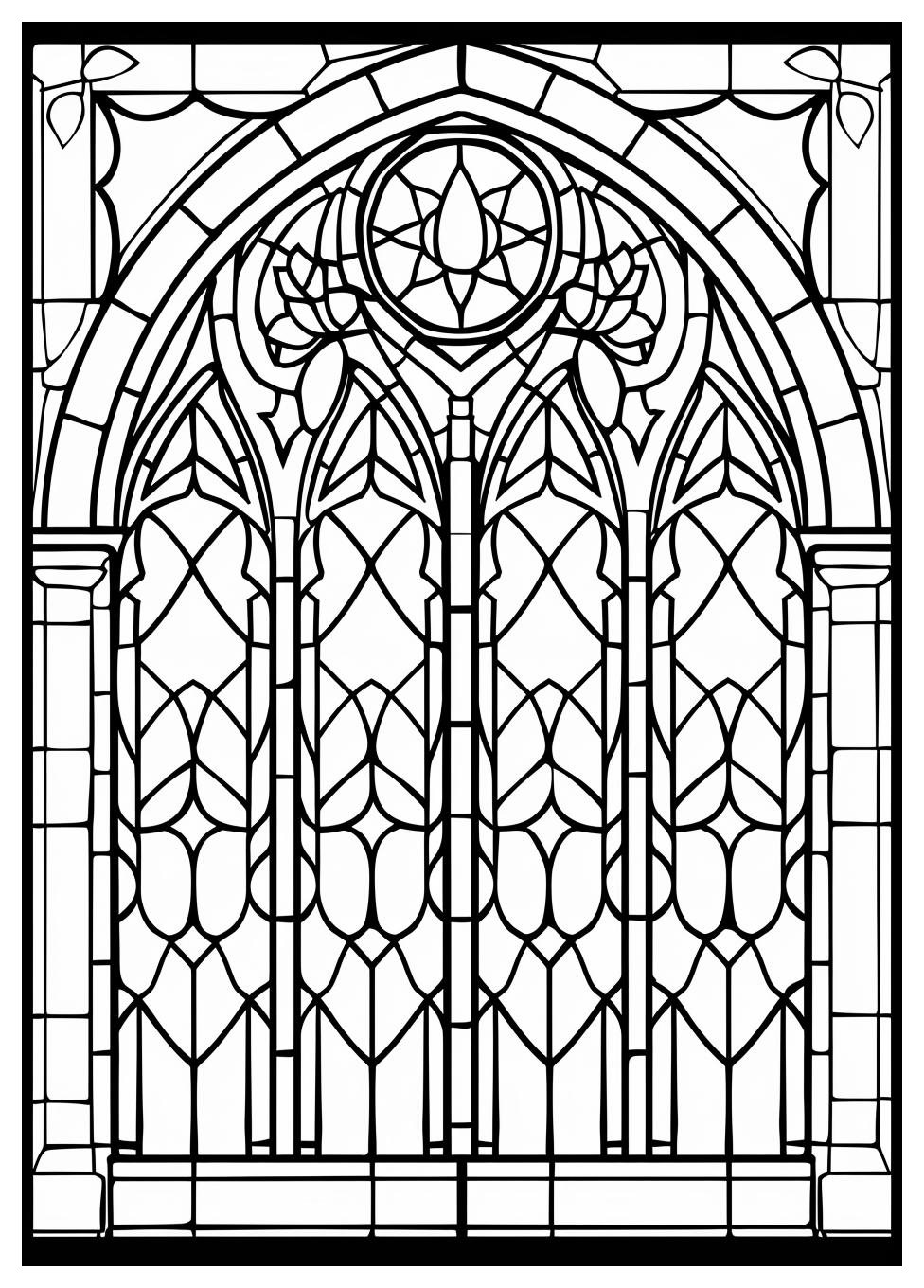 Stained Glass Coloring Pages-20