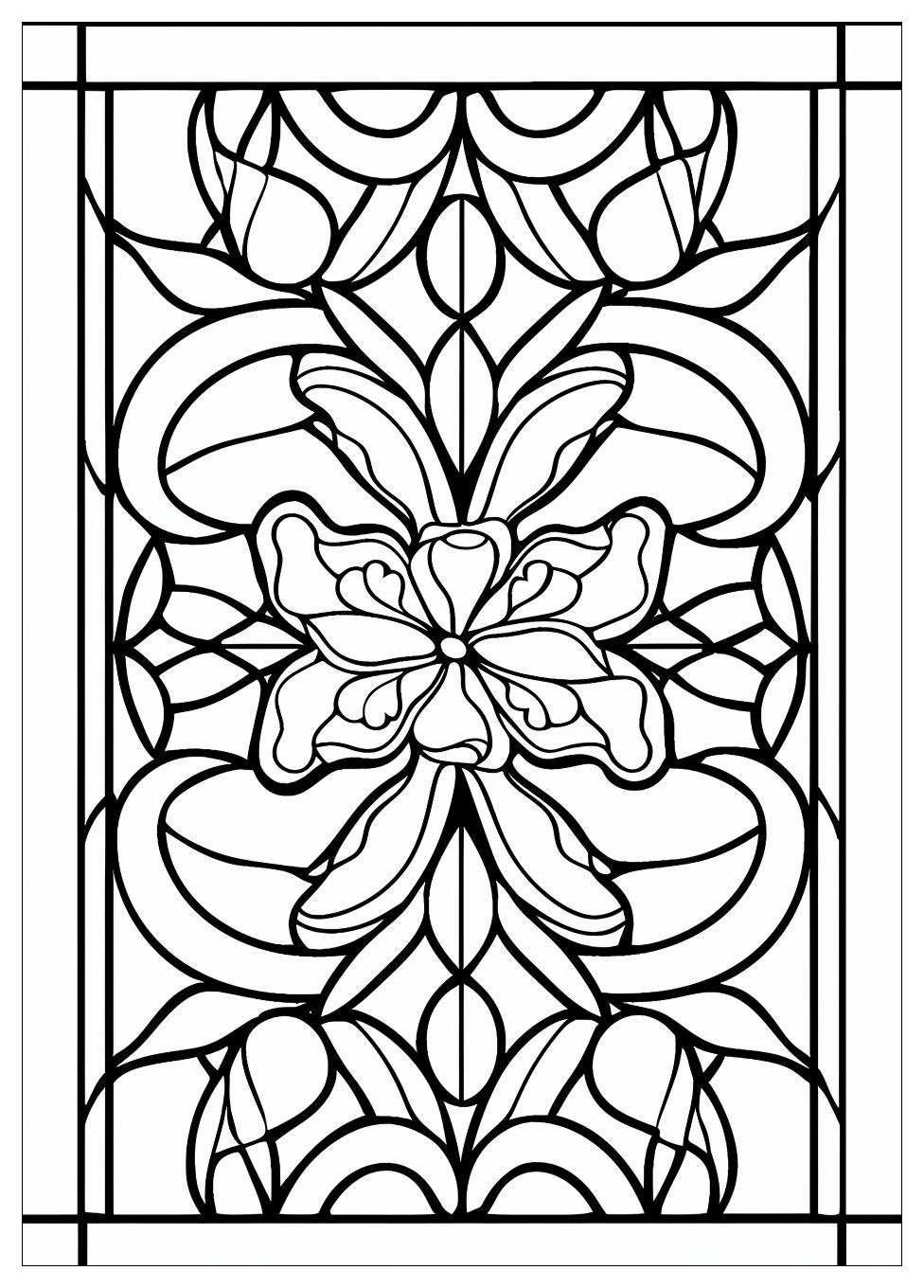 Stained Glass Coloring Pages-5