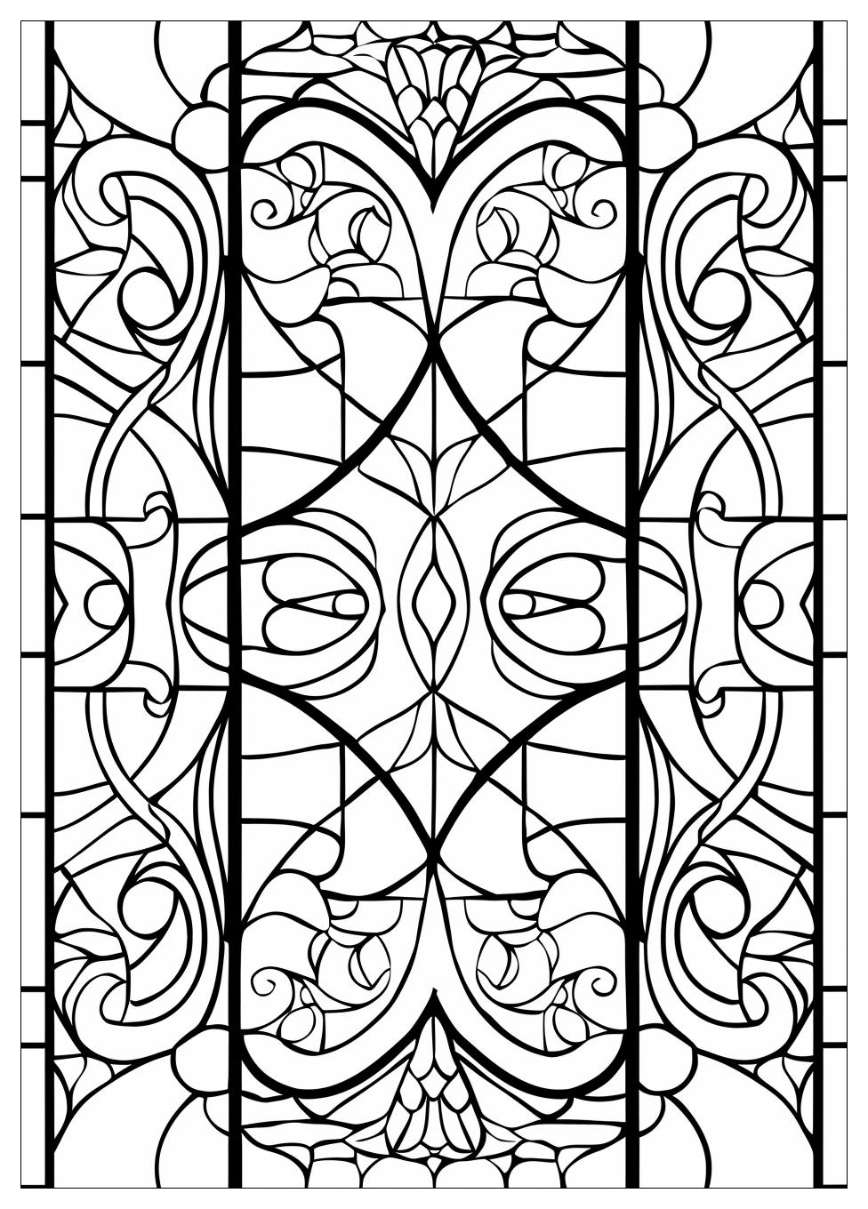 Stained Glass Coloring Pages-8