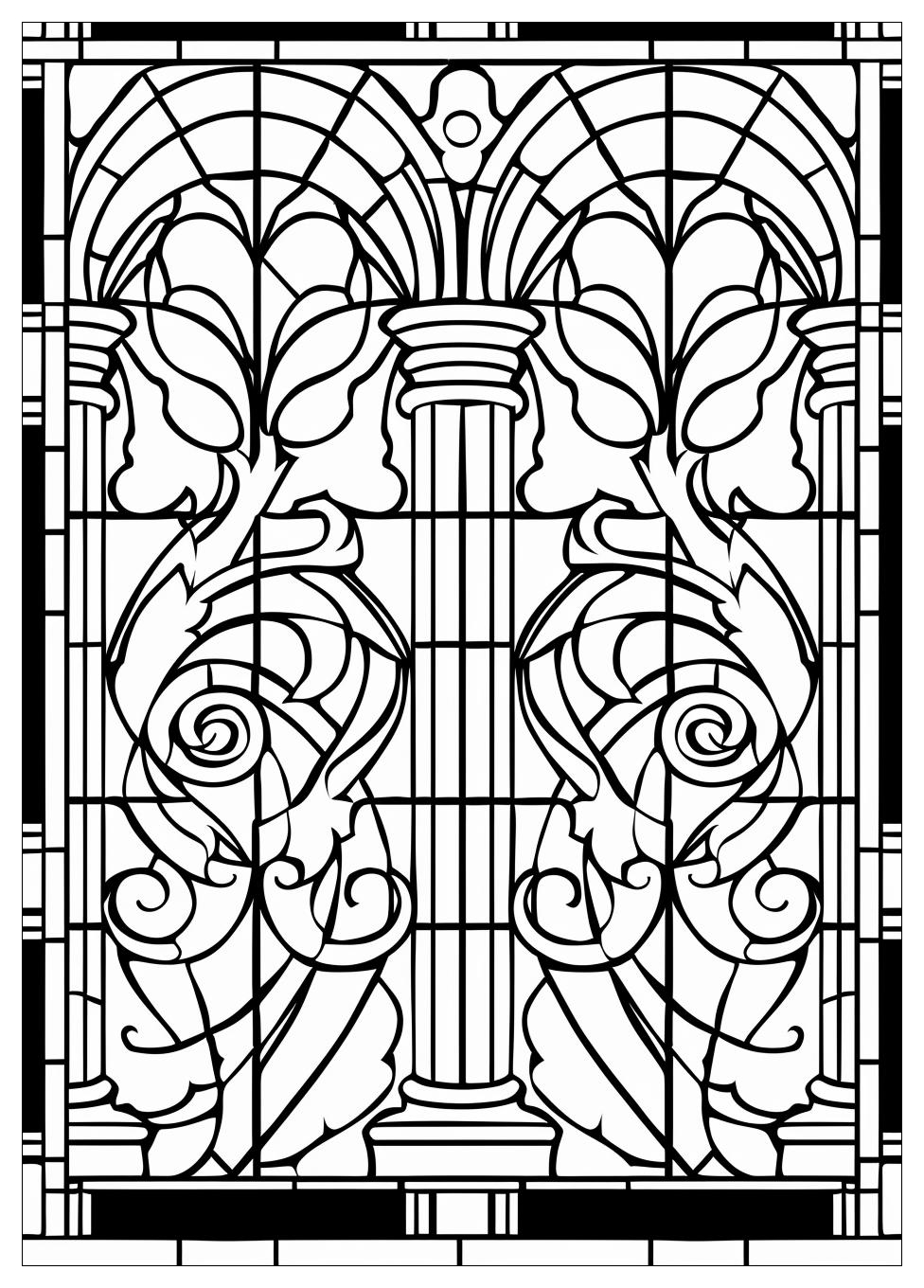 Stained Glass Coloring Pages-9