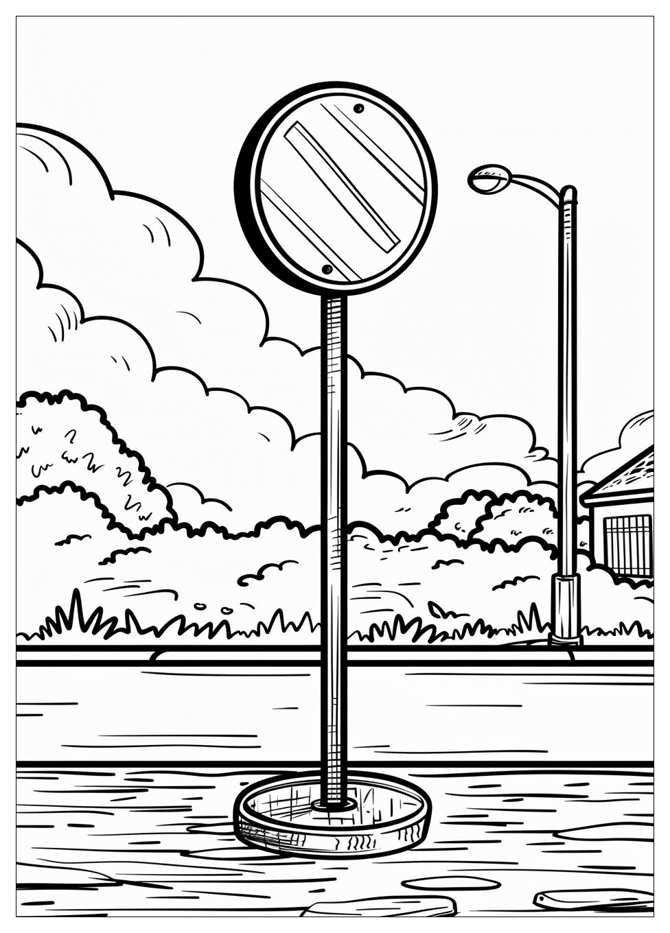 Stop Sign Coloring Pages-12