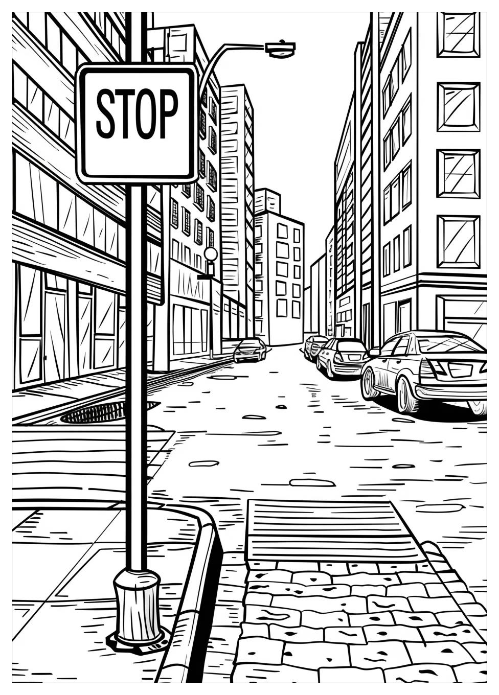 Stop Sign Coloring Pages-15