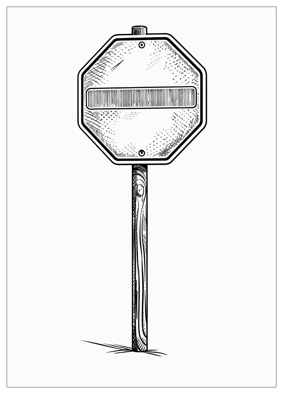 Stop Sign Coloring Pages-16