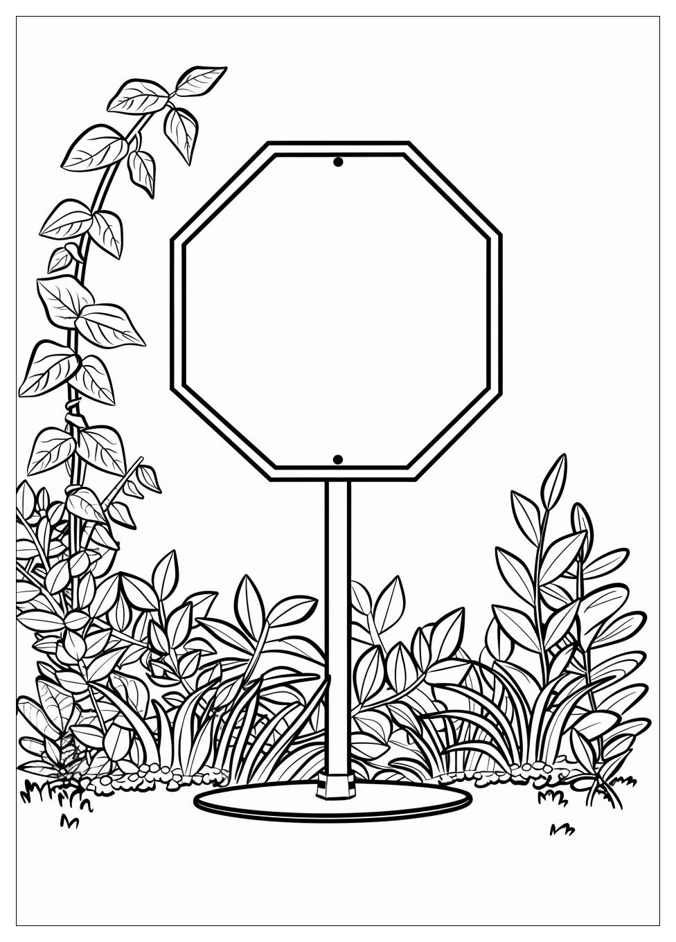 Stop Sign Coloring Pages-17