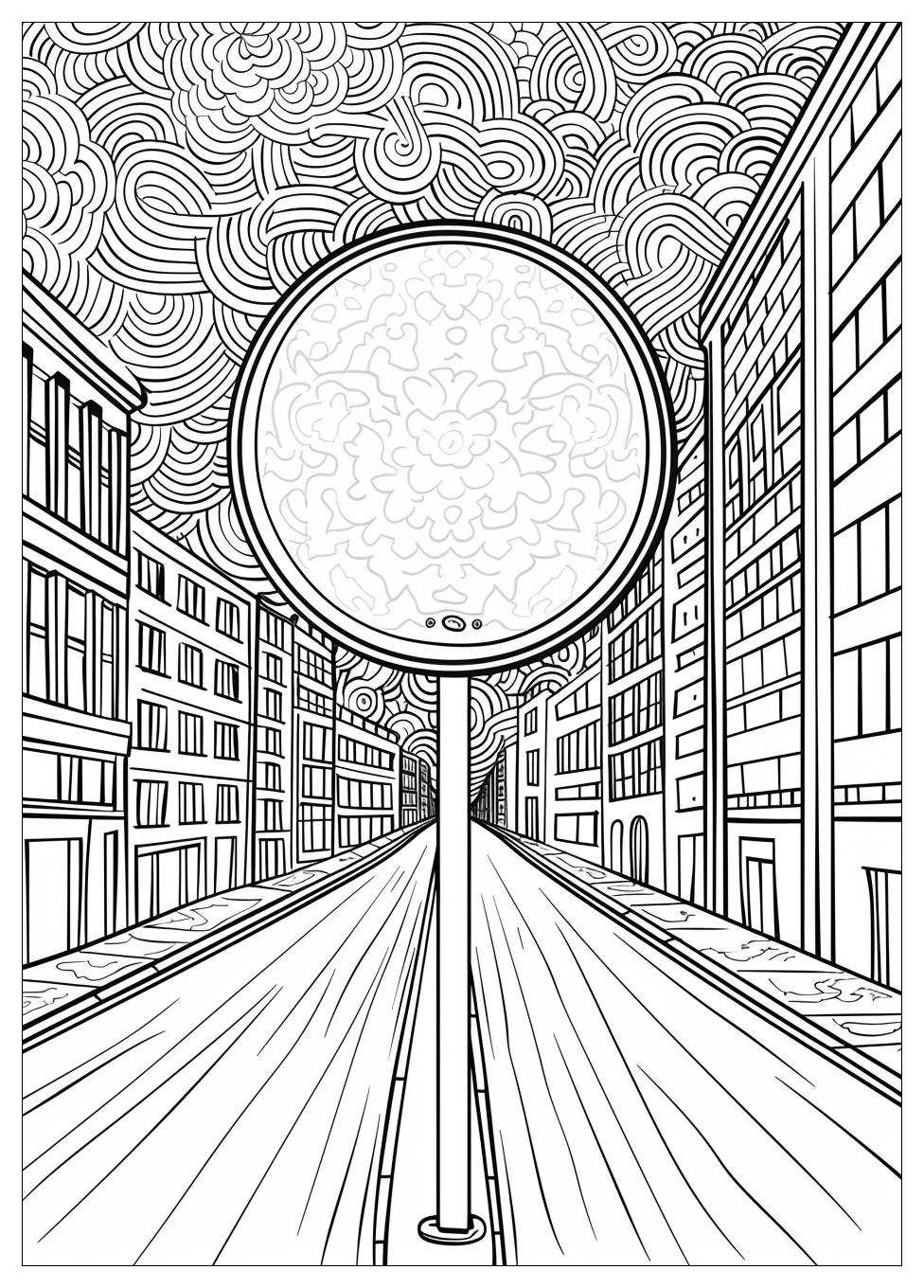 Stop Sign Coloring Pages-19