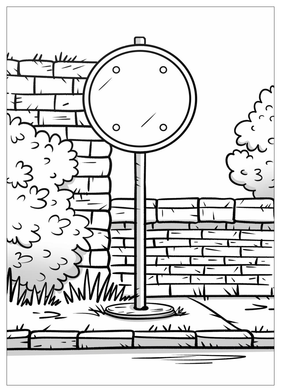 Stop Sign Coloring Pages-2