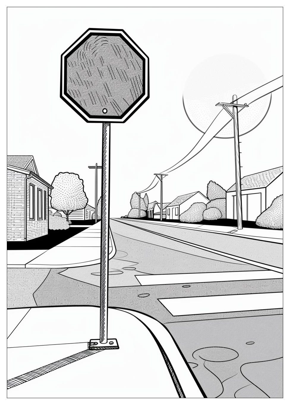 Stop Sign Coloring Pages-20