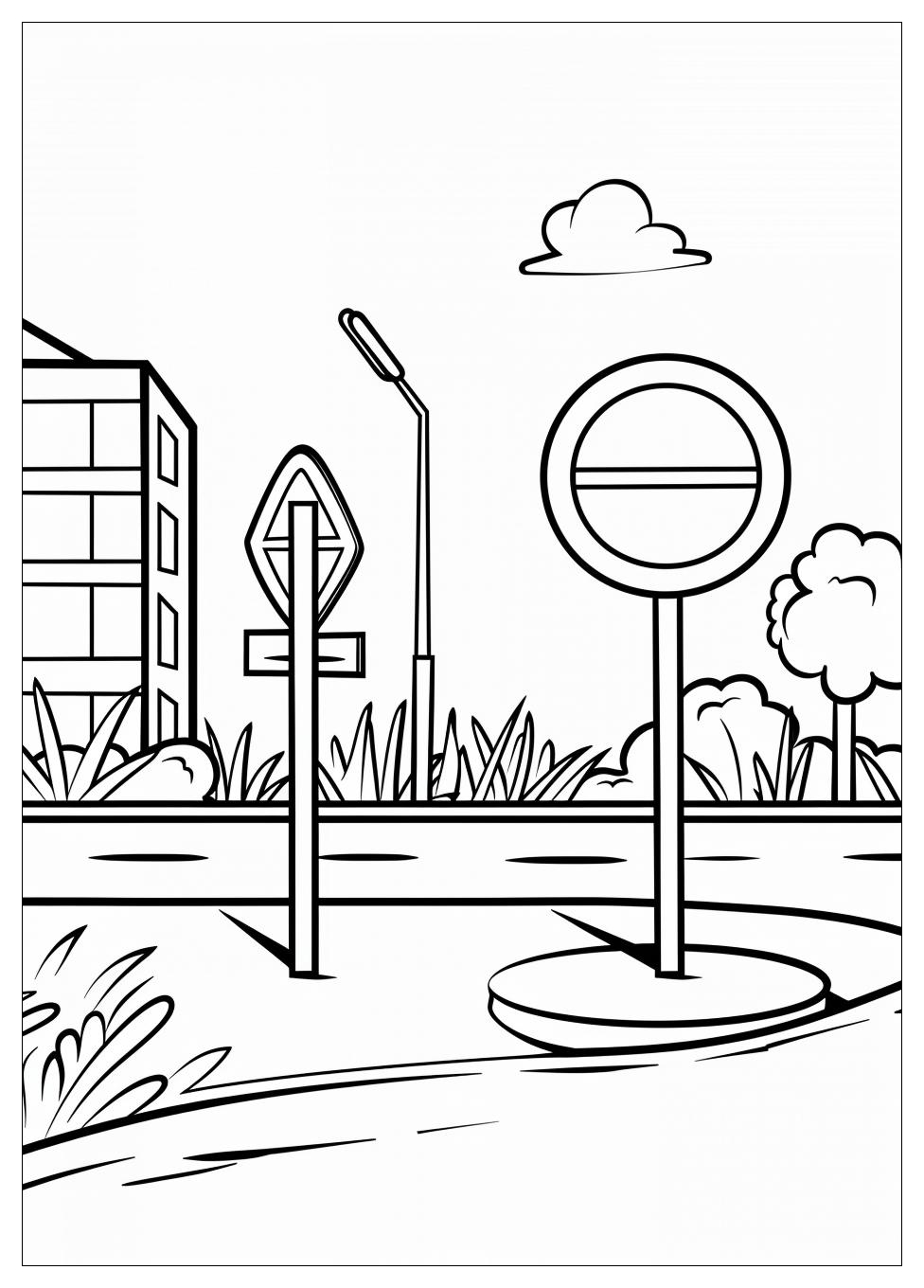 Stop Sign Coloring Pages-4