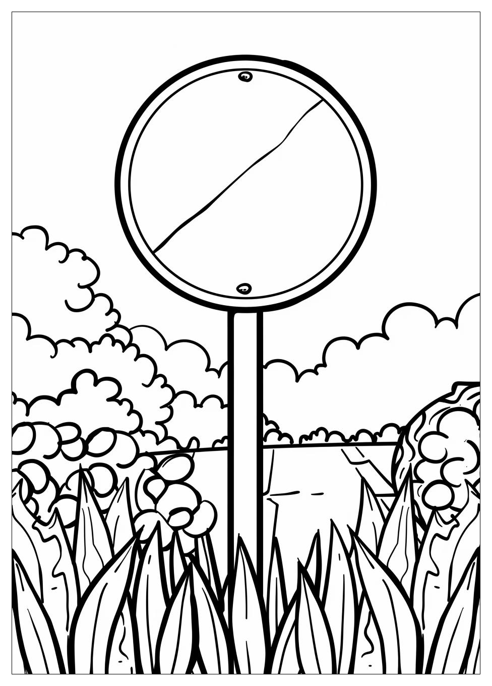 Stop Sign Coloring Pages-5