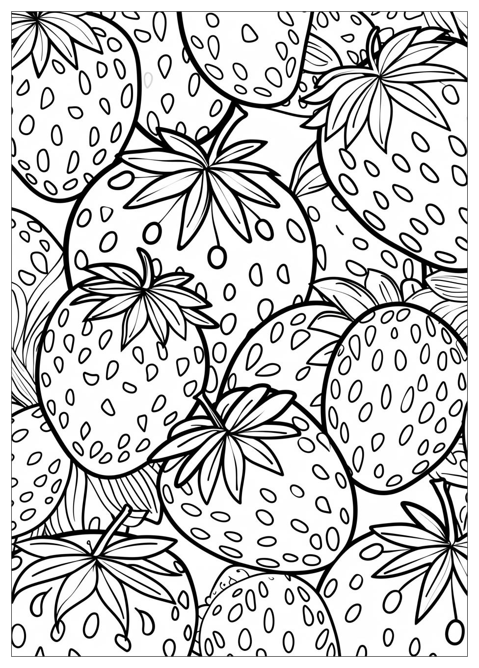 Strawberry Coloring Pages-1