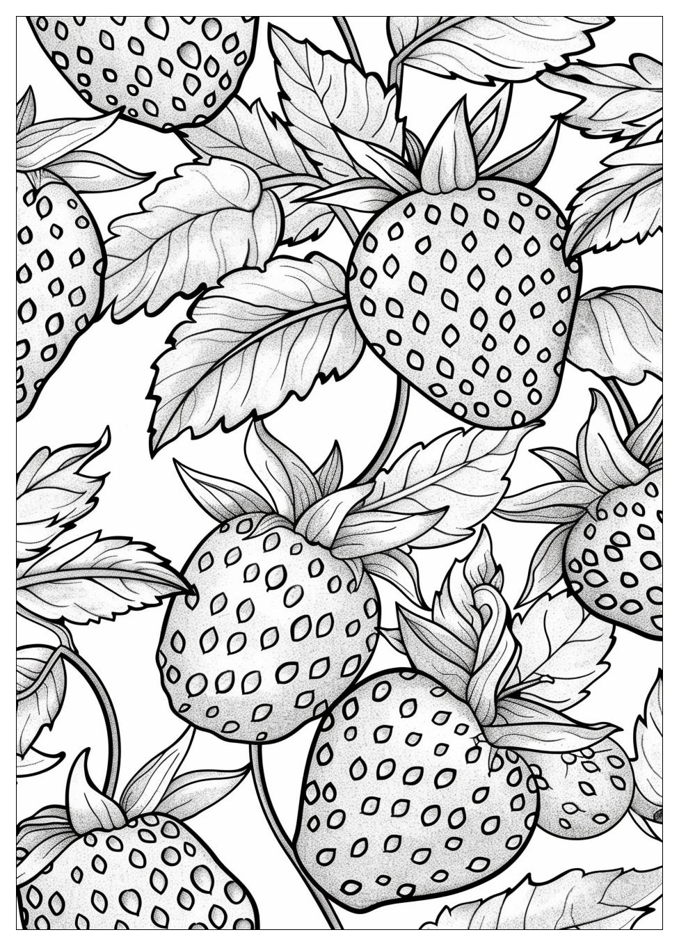 Strawberry Coloring Pages-13