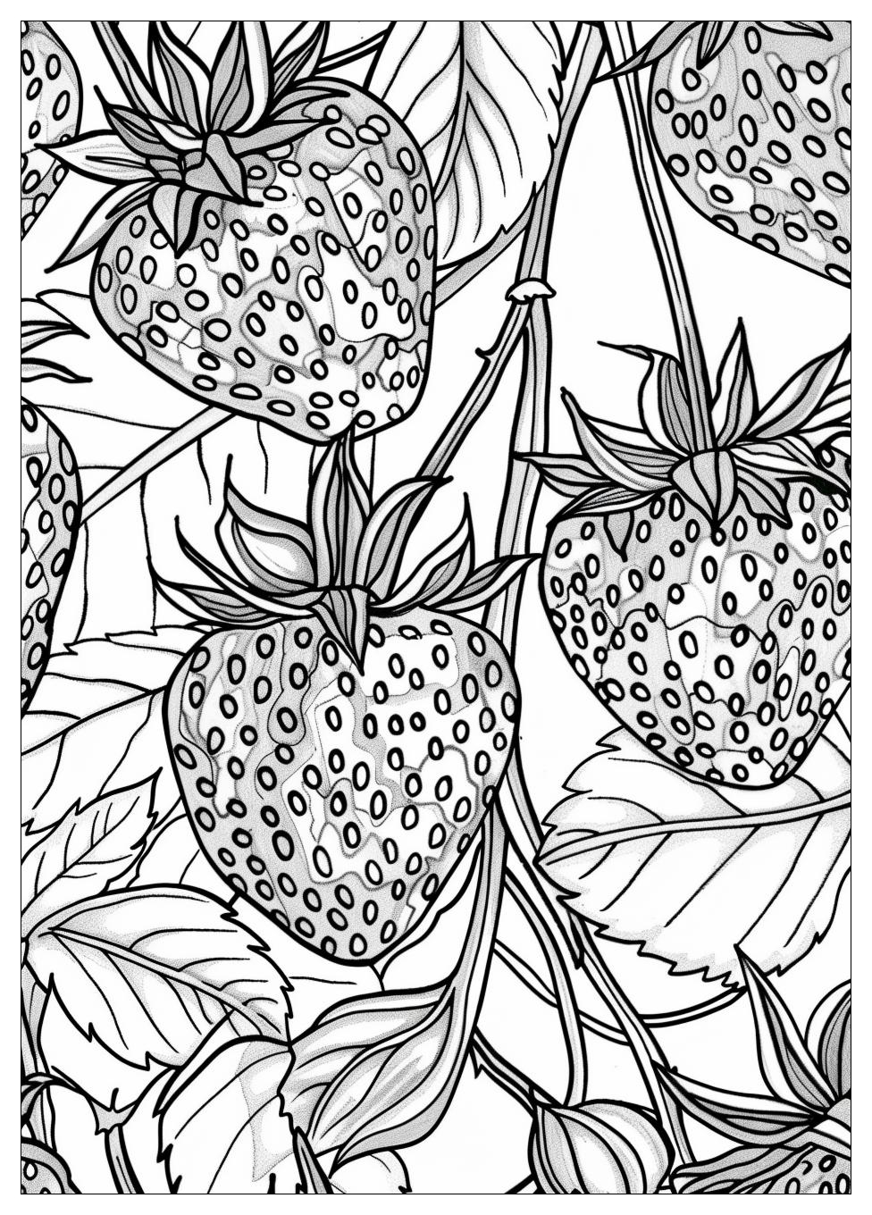 Strawberry Coloring Pages-16