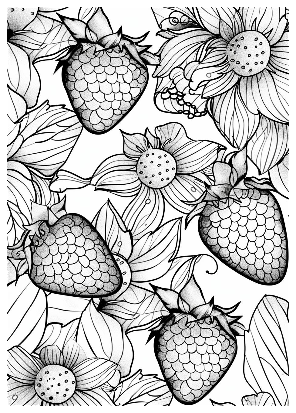 Strawberry Coloring Pages-17