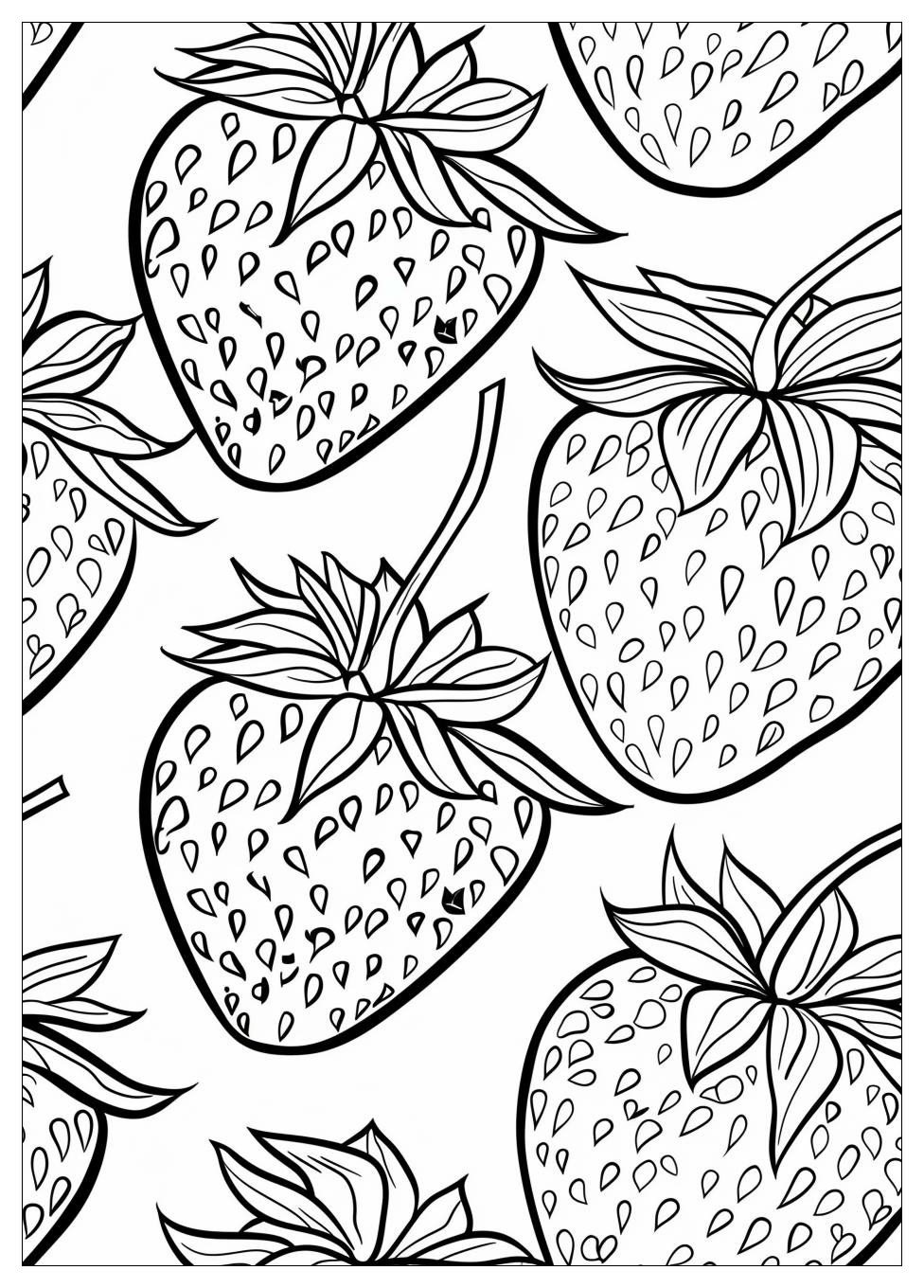 Strawberry Coloring Pages-4