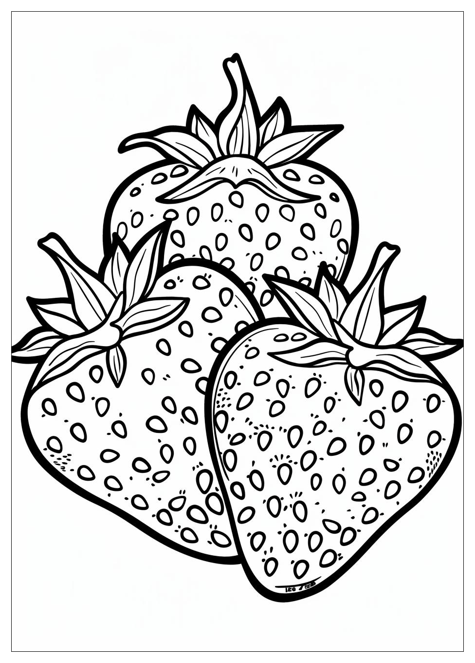 Strawberry Coloring Pages-7