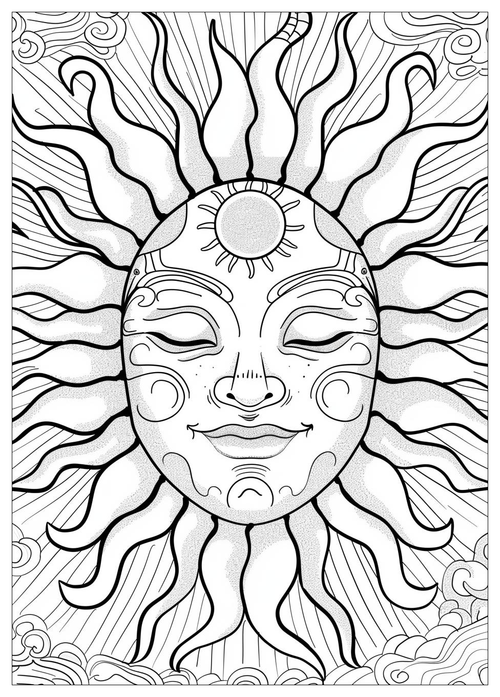 Sun Coloring Pages-7