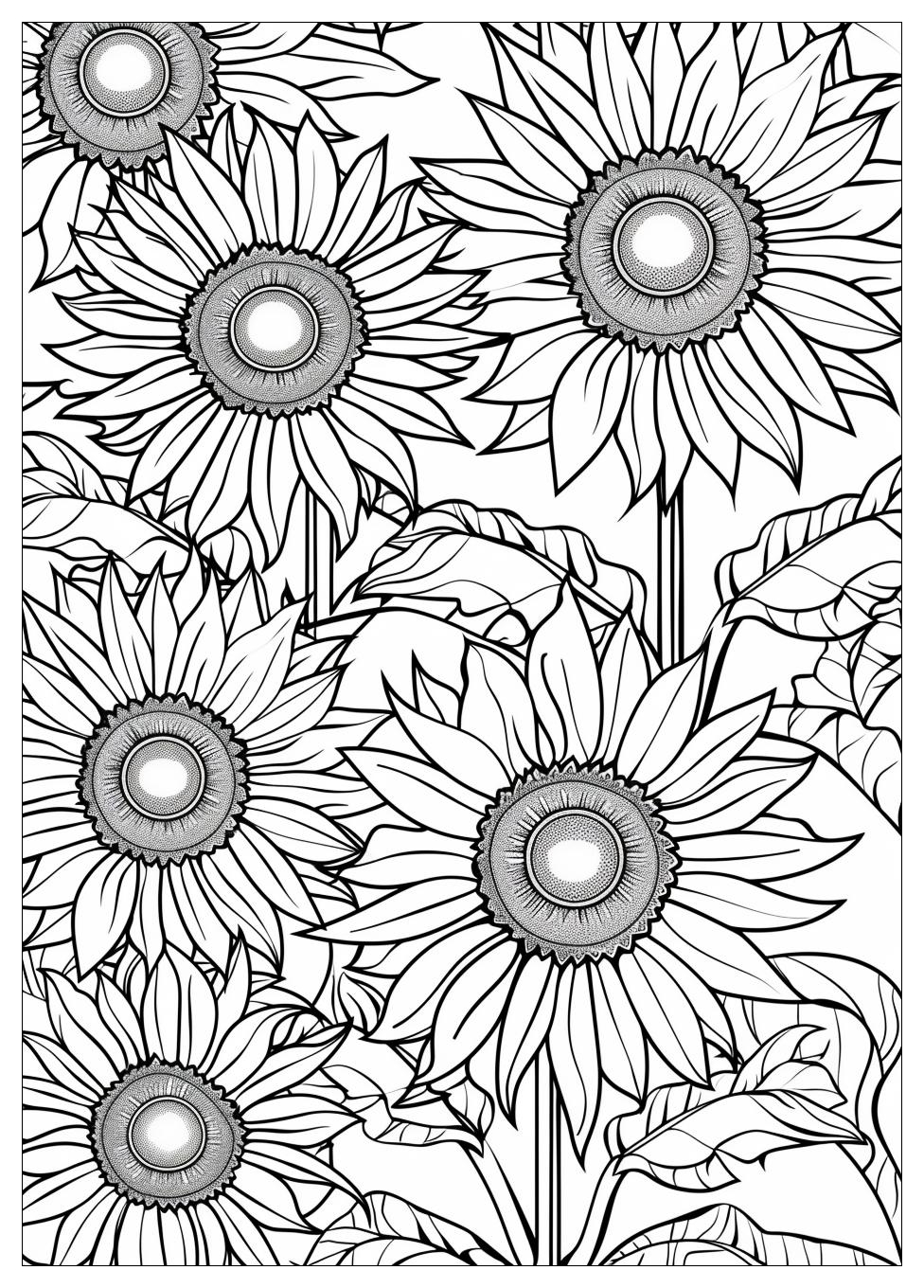 Sunflower Coloring Pages-1