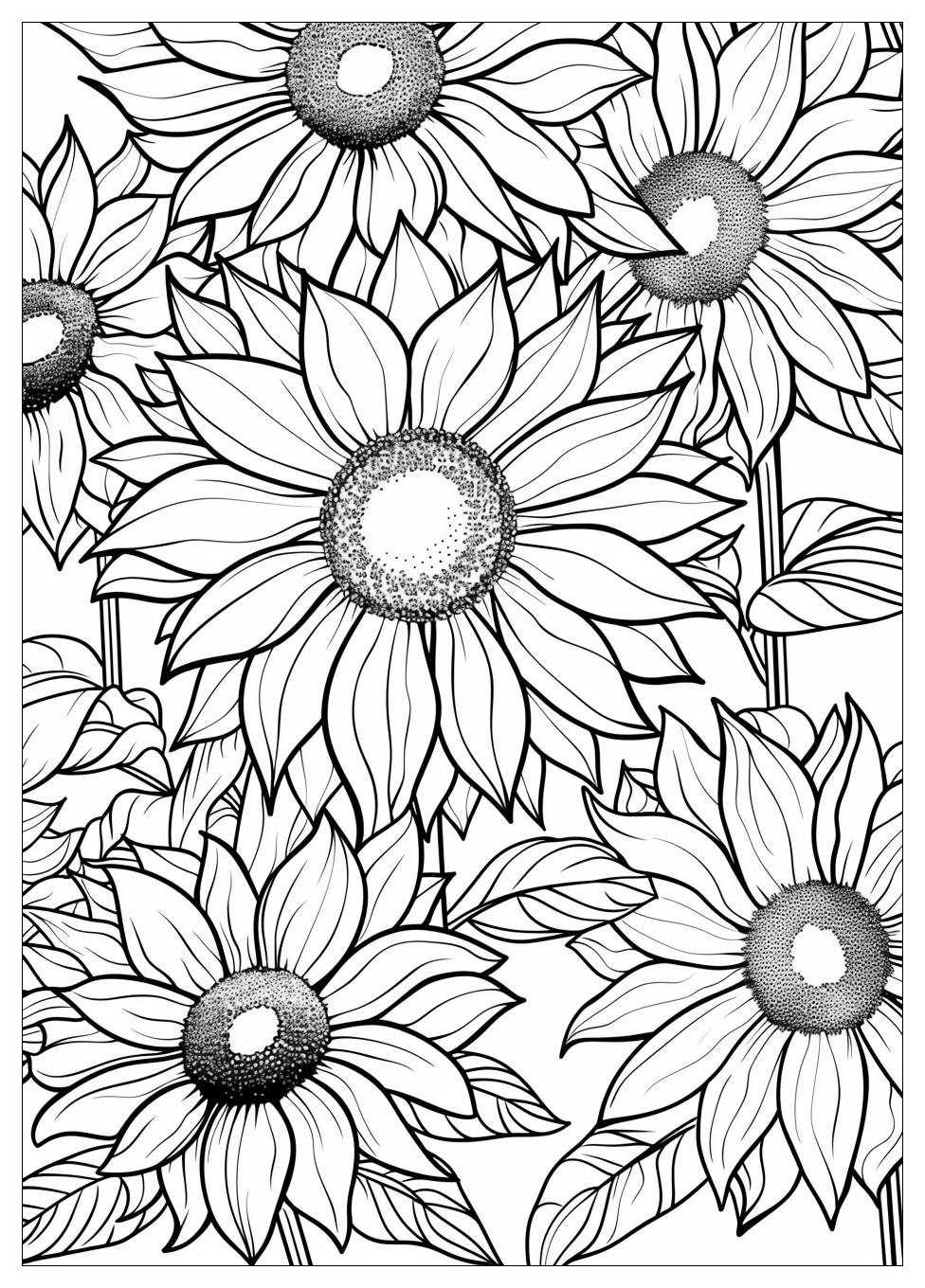 Sunflower Coloring Pages-10