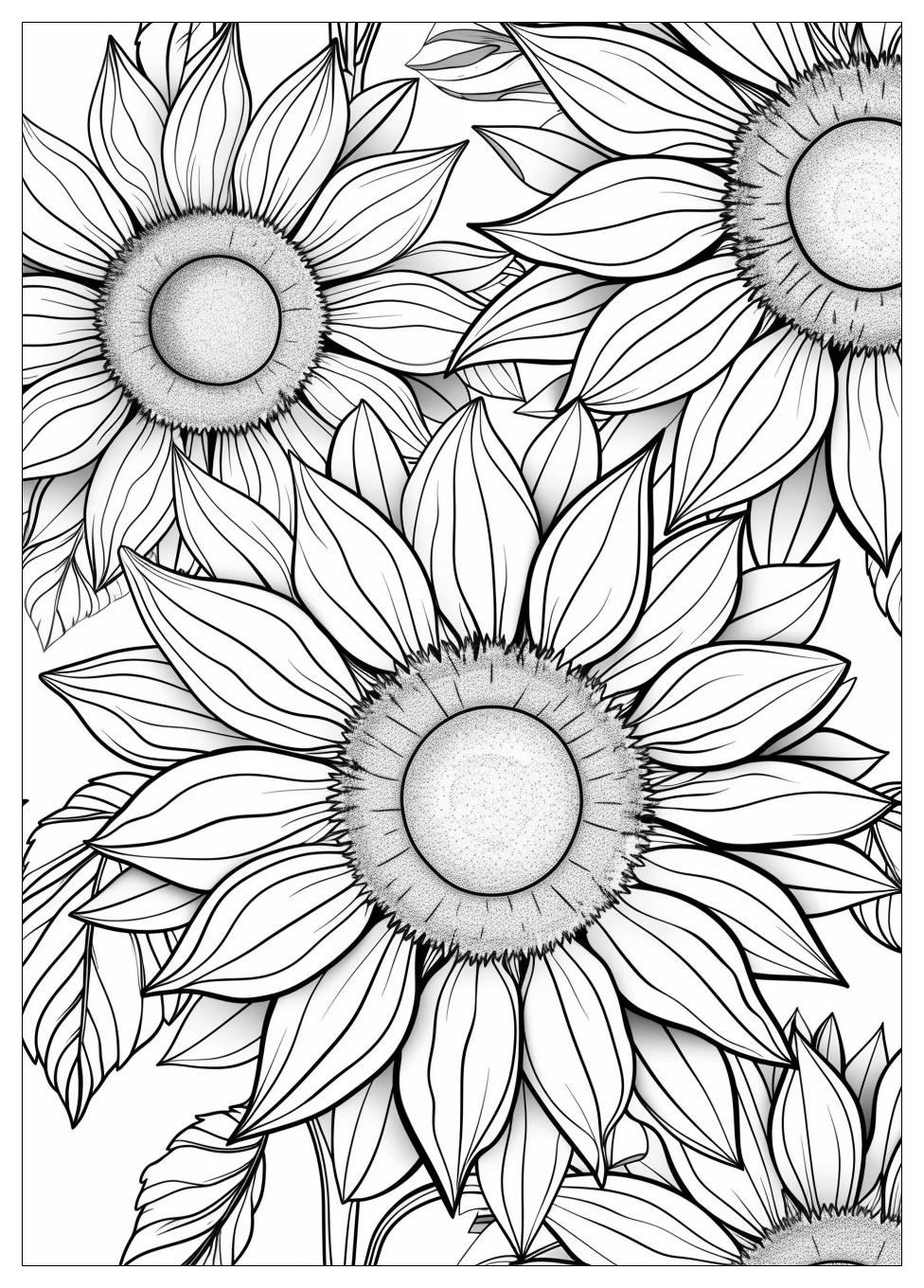 Sunflower Coloring Pages-13