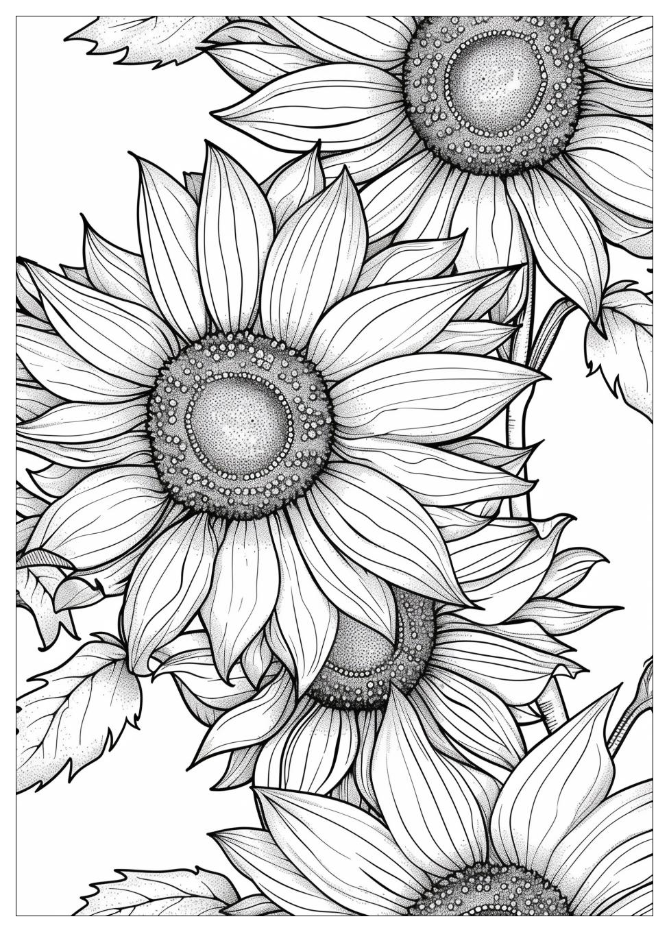 Sunflower Coloring Pages-15