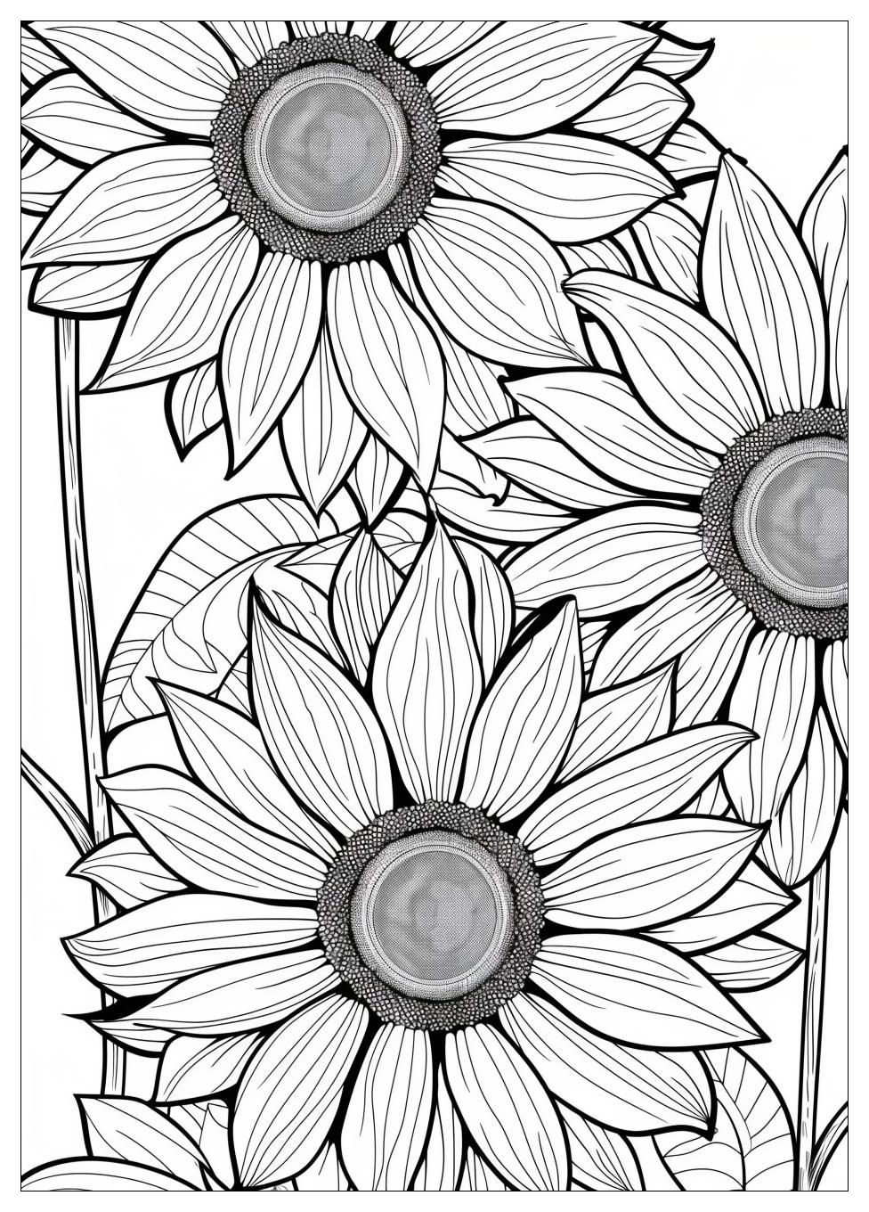 Sunflower Coloring Pages-2