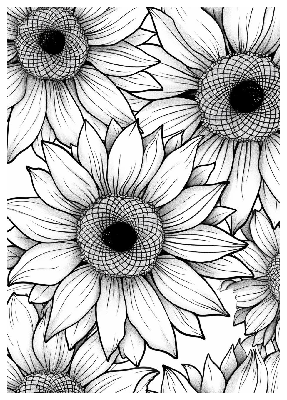 Sunflower Coloring Pages-20