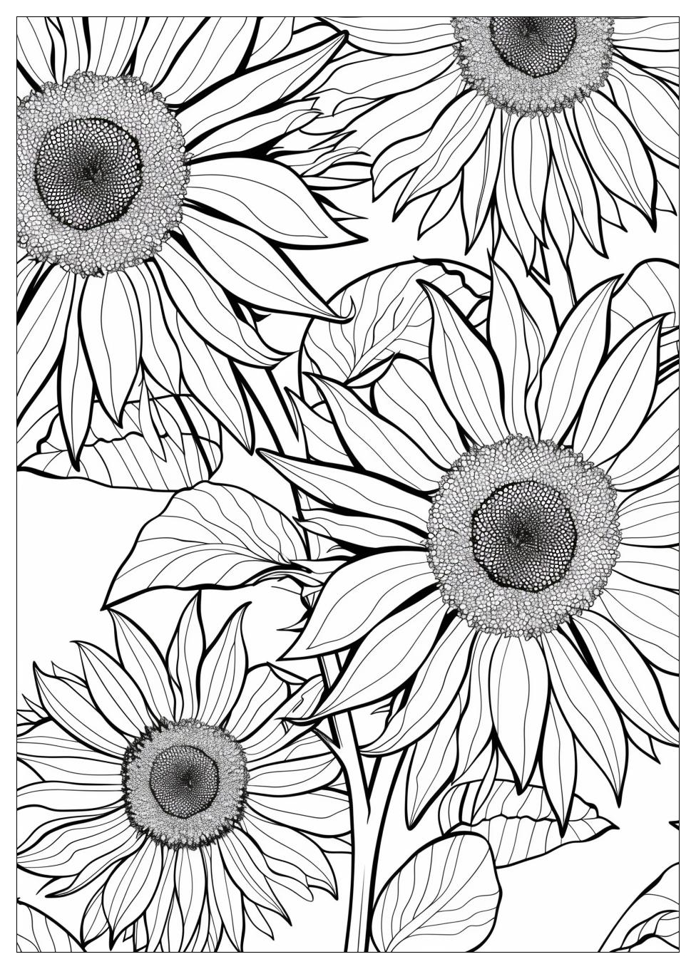 Sunflower Coloring Pages-9