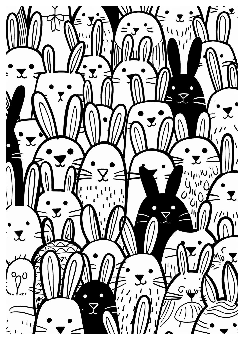 Sunny Bunnies Coloring Pages-1