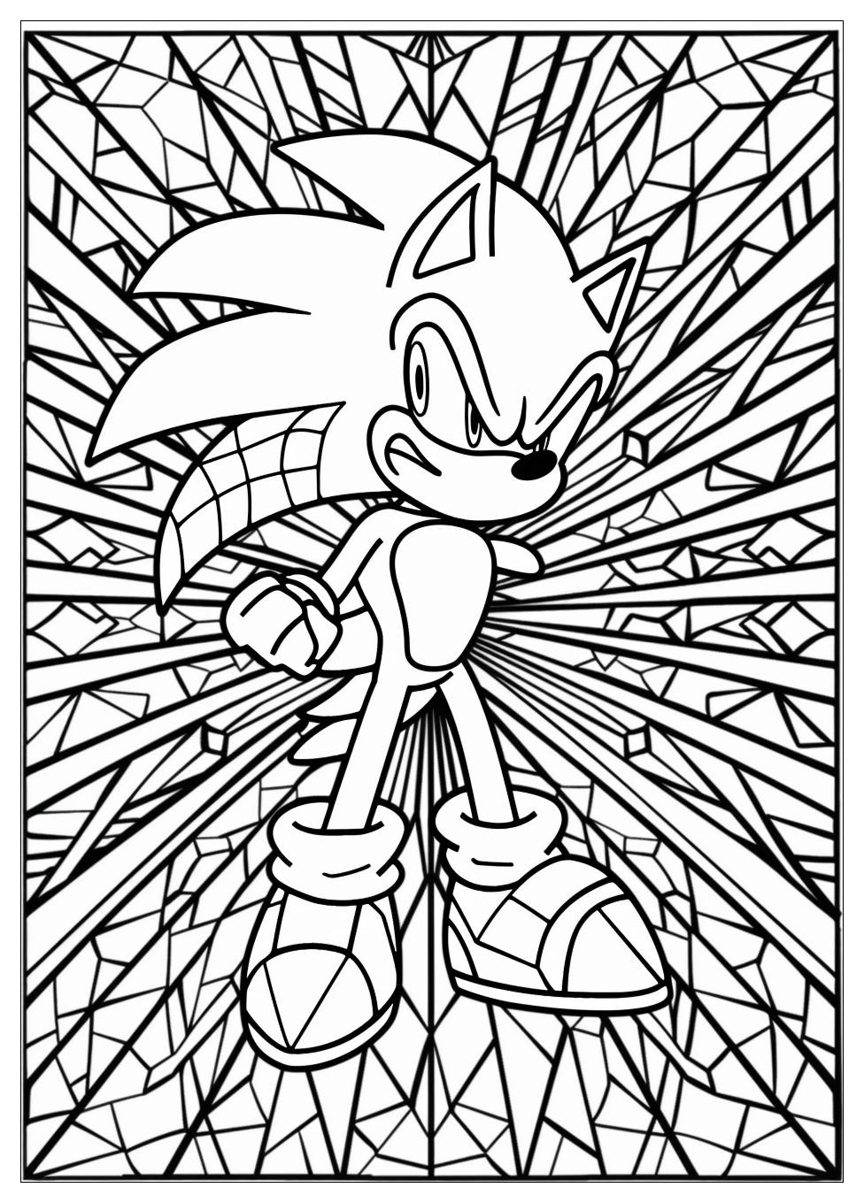 Super Sonic Coloring Pages-1