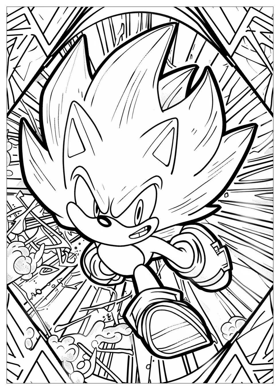 Super Sonic Coloring Pages-16