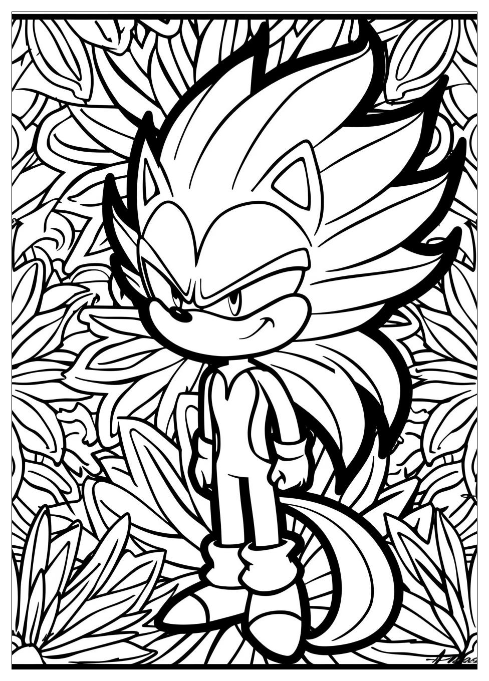 Super Sonic Coloring Pages-2