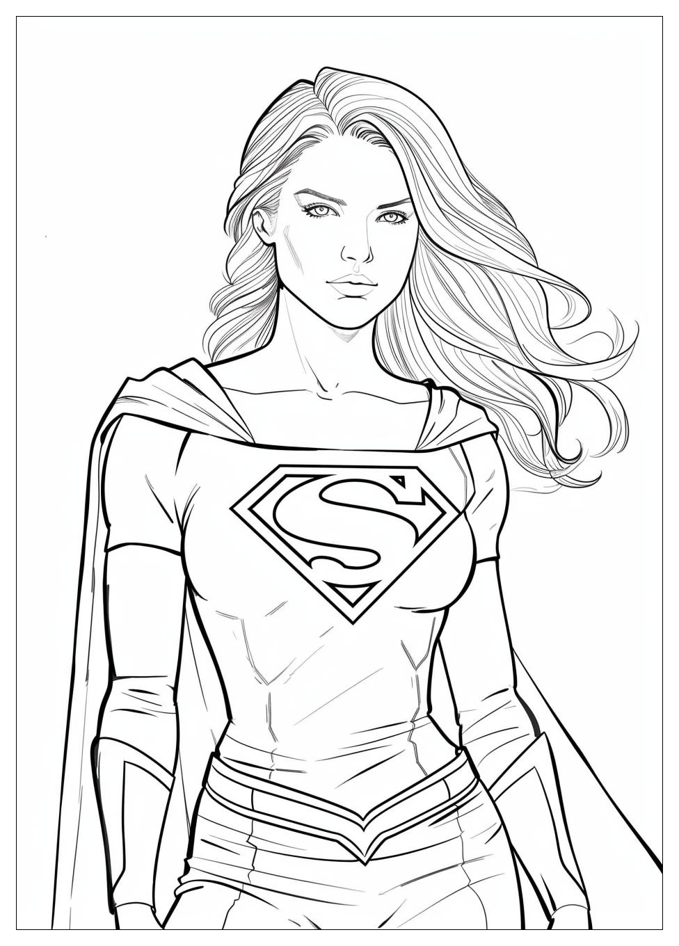 Supergirl Coloring Pages : Unleash Your Inner Hero – MrColoring.Com