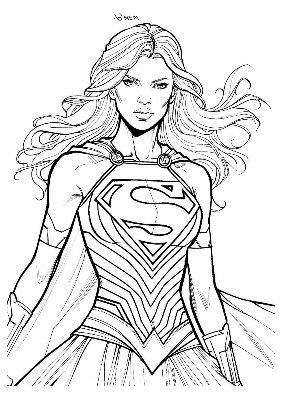 Supergirl Coloring Pages-11