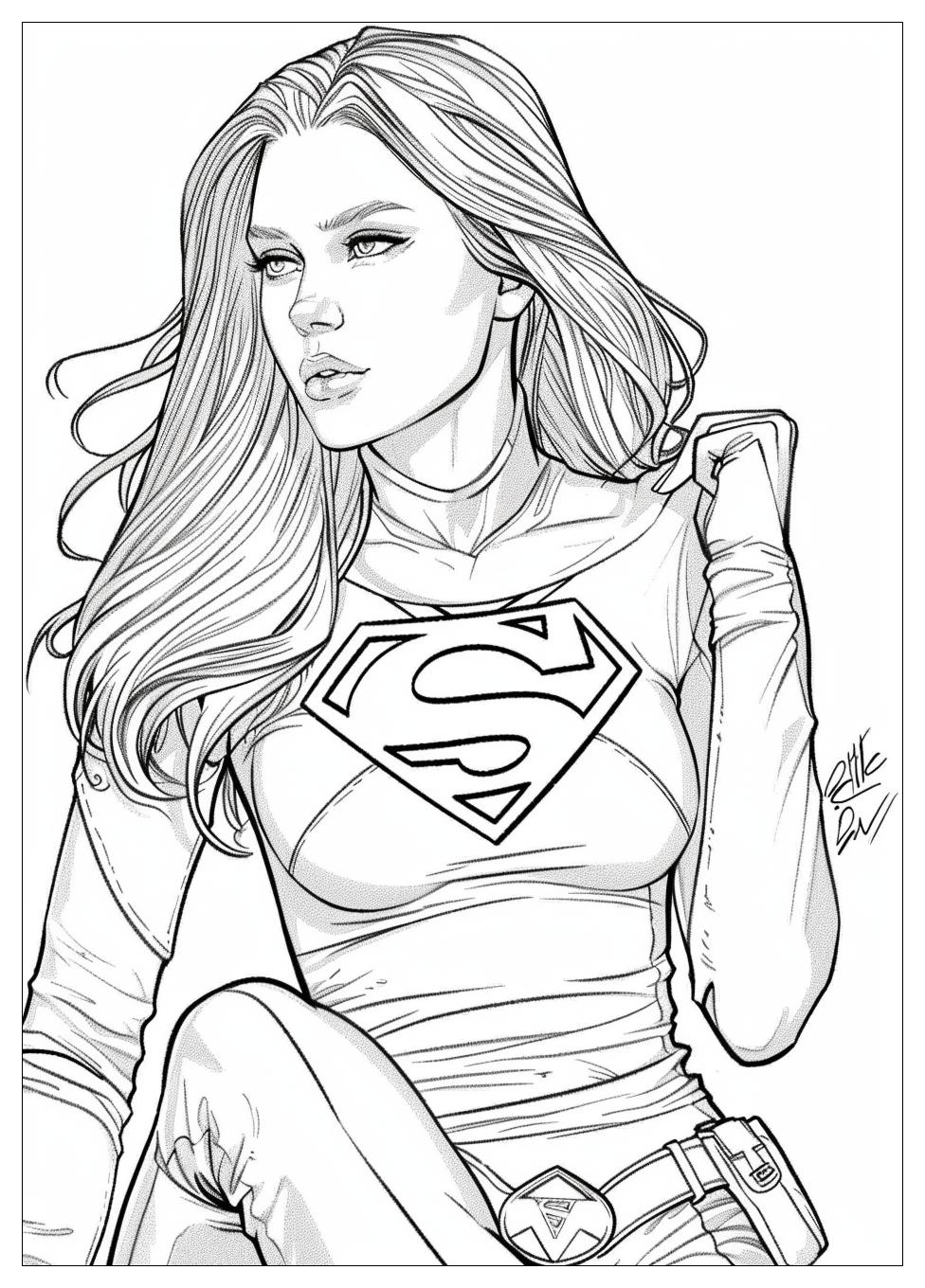 Supergirl Coloring Pages-12