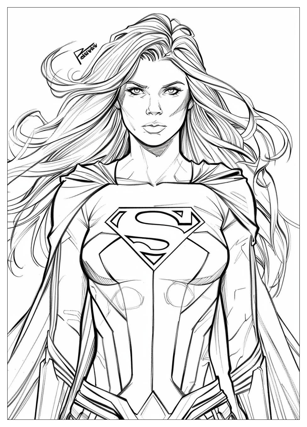 Supergirl Coloring Pages-13