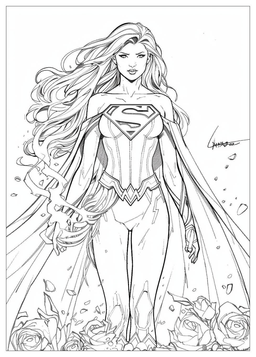 Supergirl Coloring Pages-17