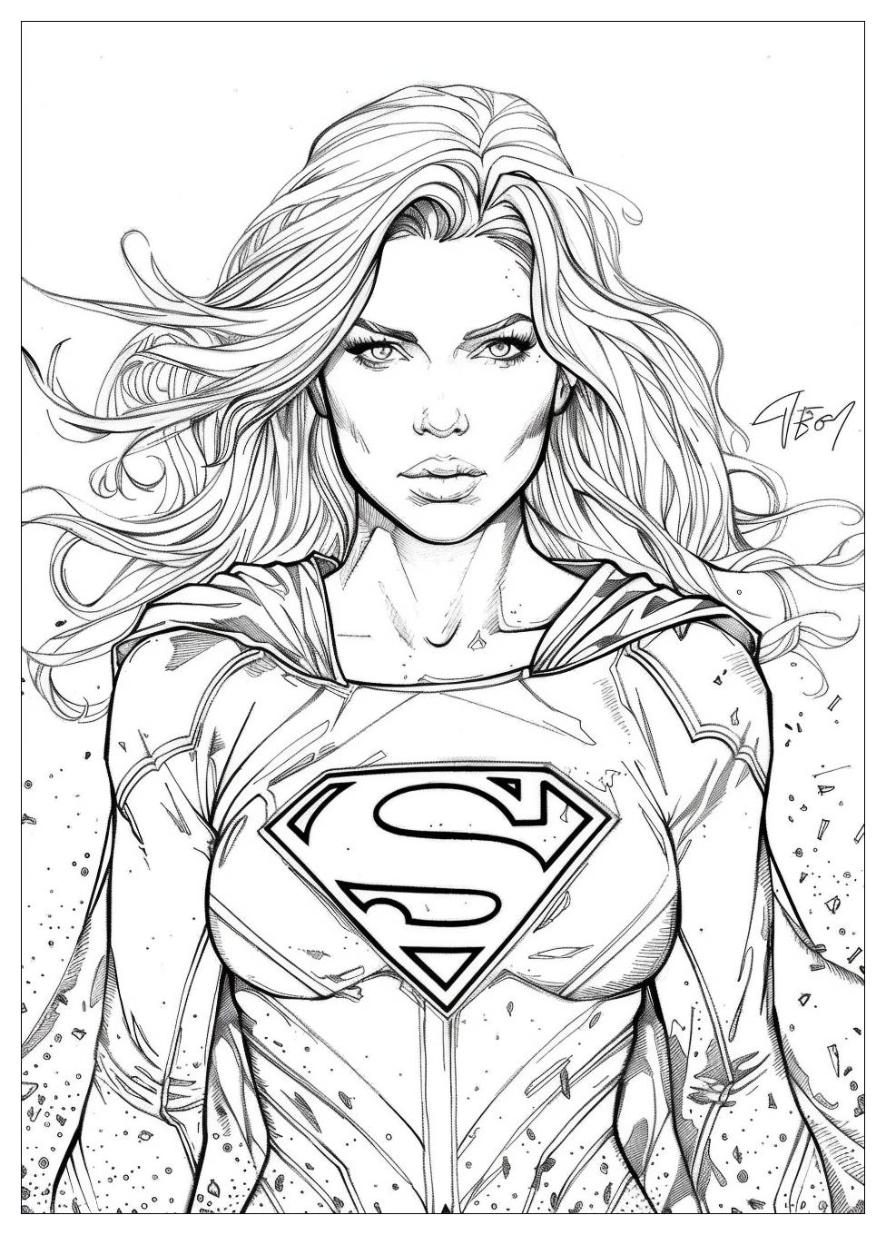 Supergirl Coloring Pages-18