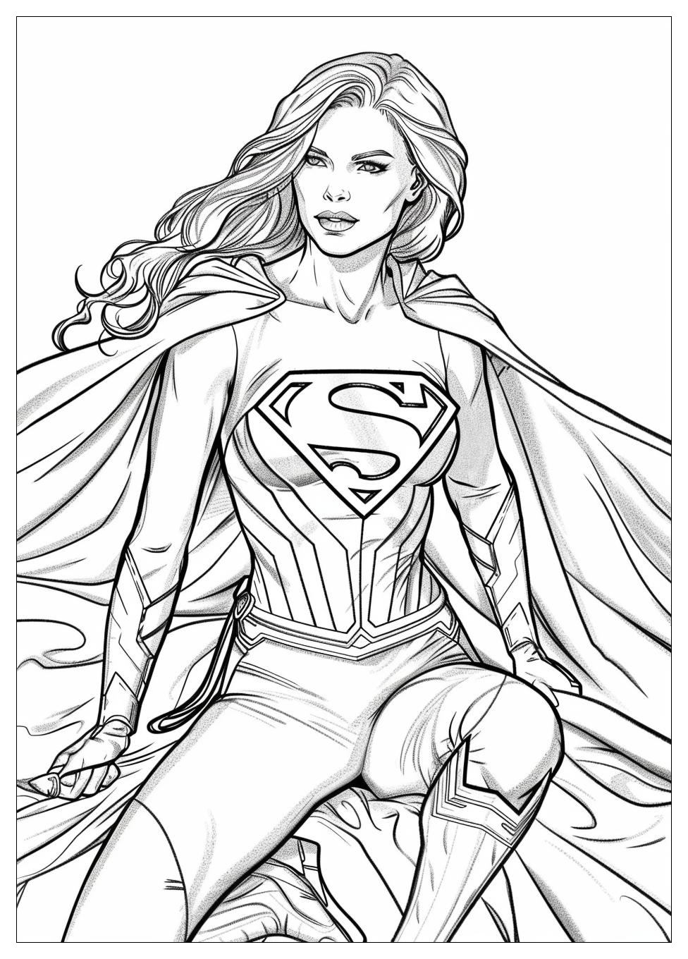 Supergirl Coloring Pages-19