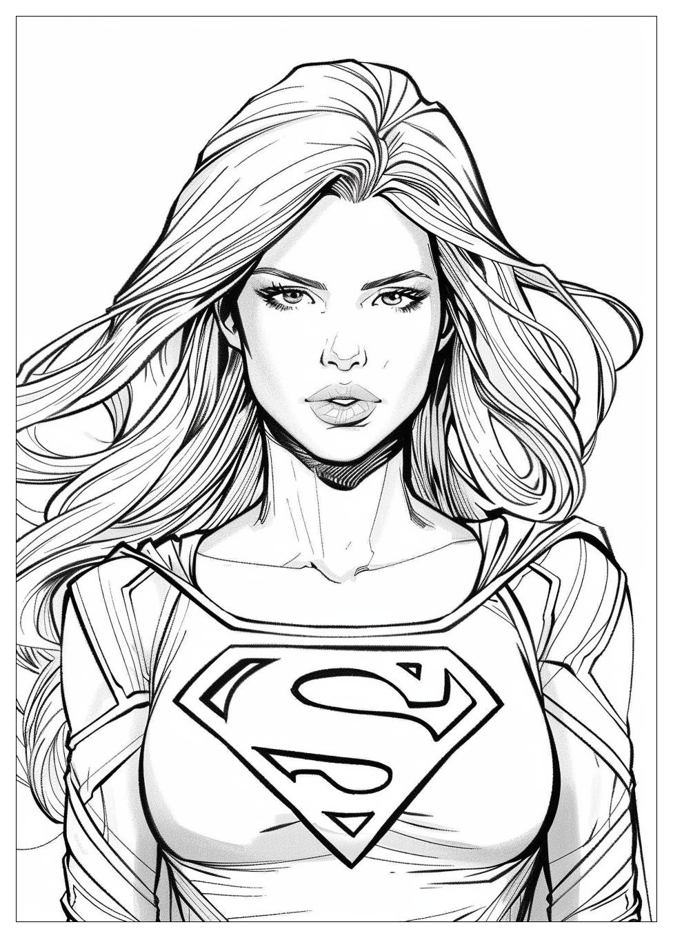 Supergirl Coloring Pages-2